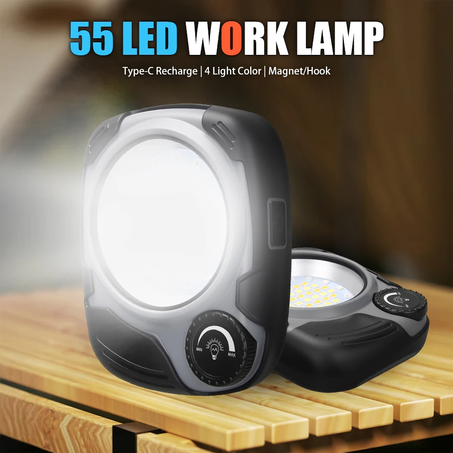 Outdoor Camping Glamping - Oplaadbare LED/COB-campinglantaarn, 500LM traploos dimmen, waterdichte