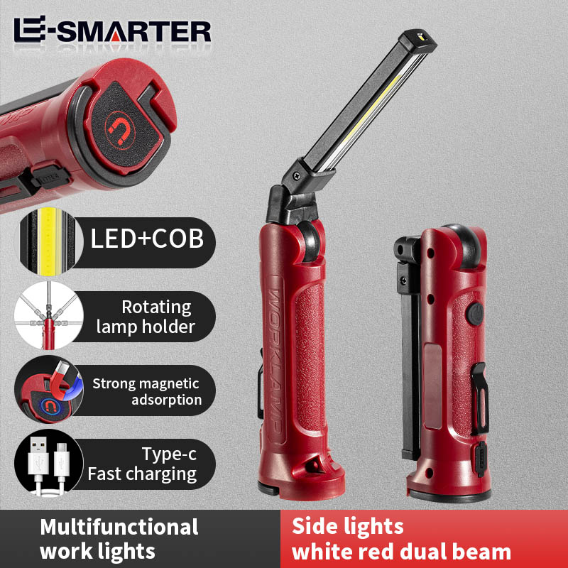 Outdoor Camping Glamping - COB LED-werklamp Oplaadbare opvouwbare zaklamp Outdoor