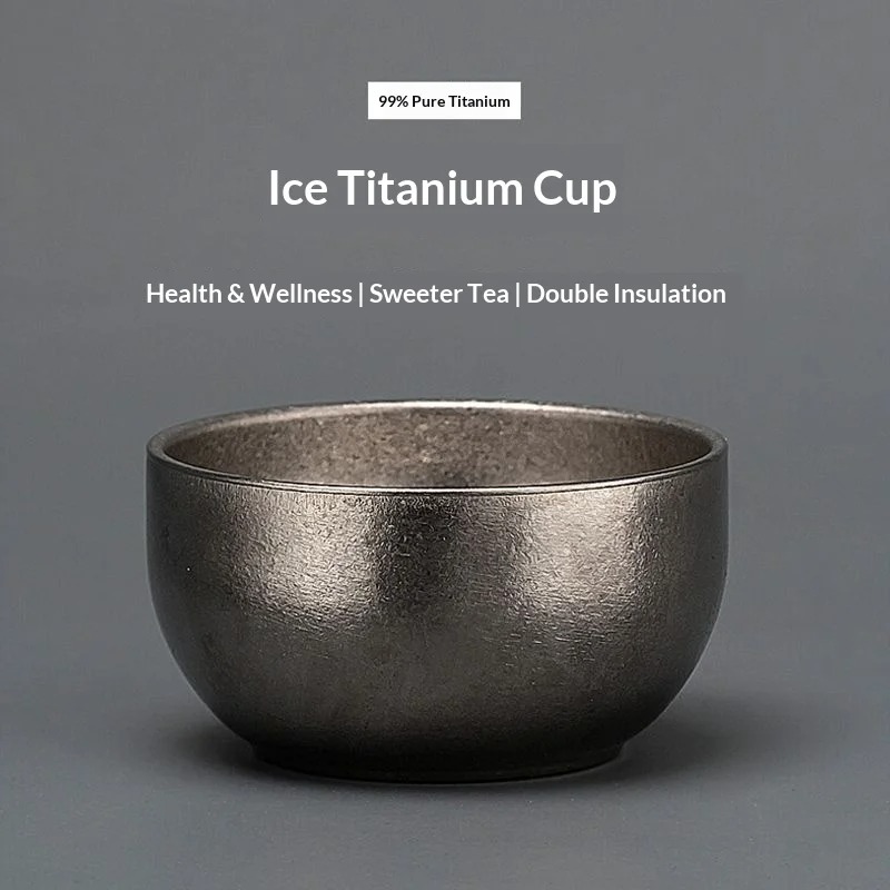 Outdoor Camping Outfit - Titanium High-End Kleine Thee Kom Ijskristal