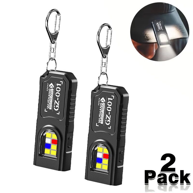 Outdoor Camping Lampe - Multifunctionele Mini COB LED-sleutelhangerzaklamp USB oplaadbare