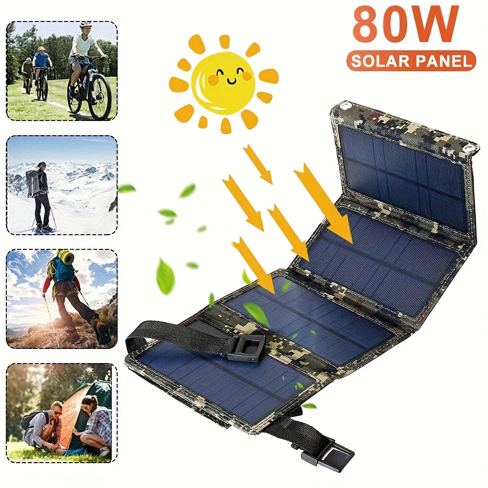 Outdoor In Camping - [Zonnepaneel] 80W draagbaar opvouwbaar zonnepaneel |