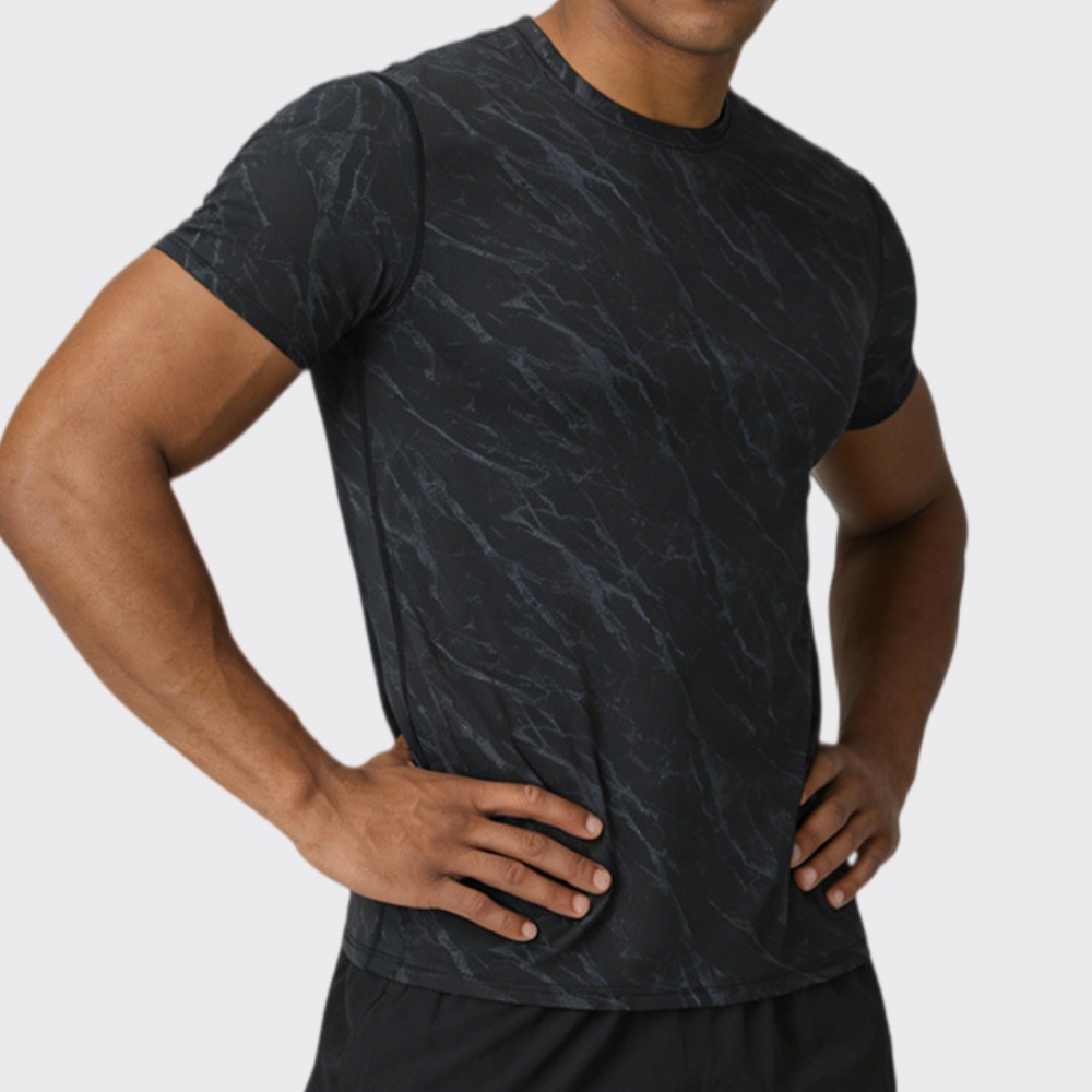 Outdoor Camping Outfit - Zomer heren sneldrogende fitness T-shirt korte