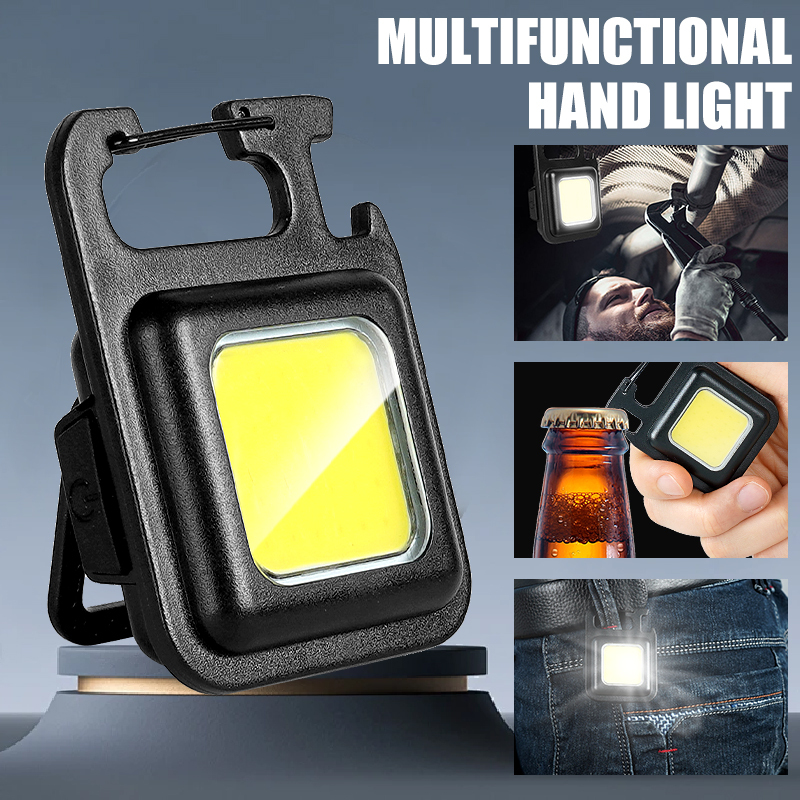 Outdoor Camping Lampe - Superheldere, handige, draagbare MINI COB sleutelhangerlamp,