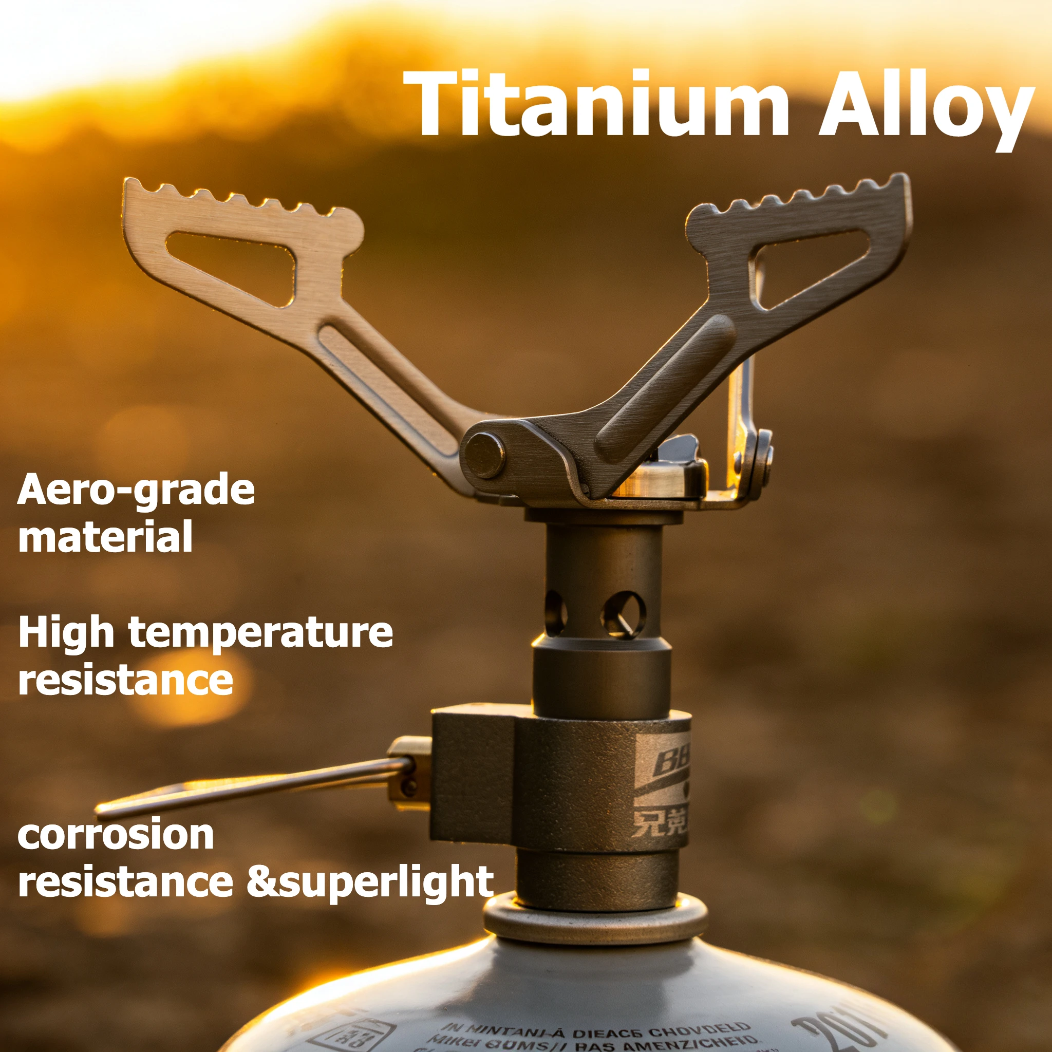 Outdoor Gas Camping Oven - BRS-3000T Titanium Mini Camping Gasbranders 25g