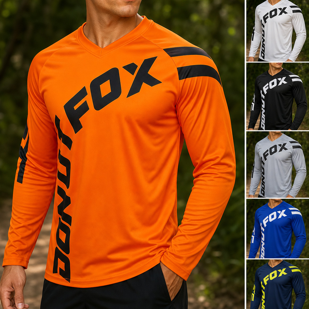 Outdoor Camping Outfit - Functioneel fietsshirt met lange mouwen voor