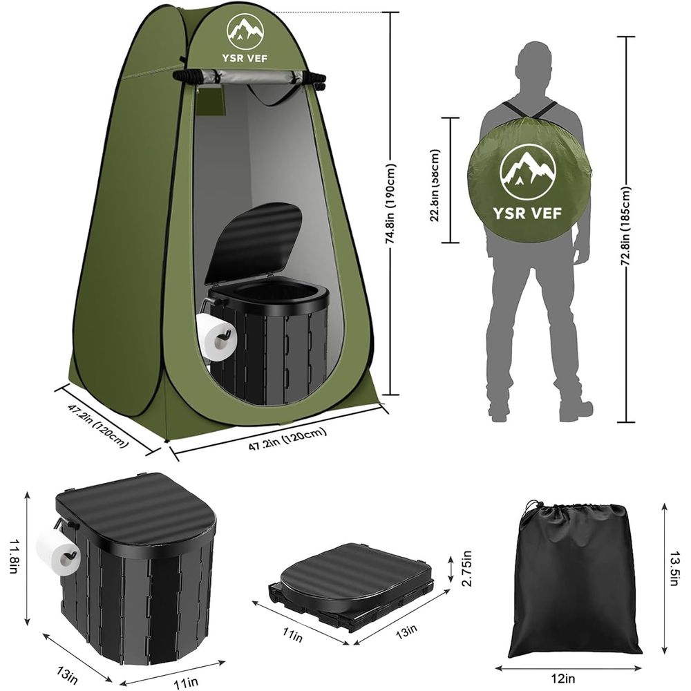 Draagbare toilettas, kampeerto - Outdoor In Camping recensie en prijs