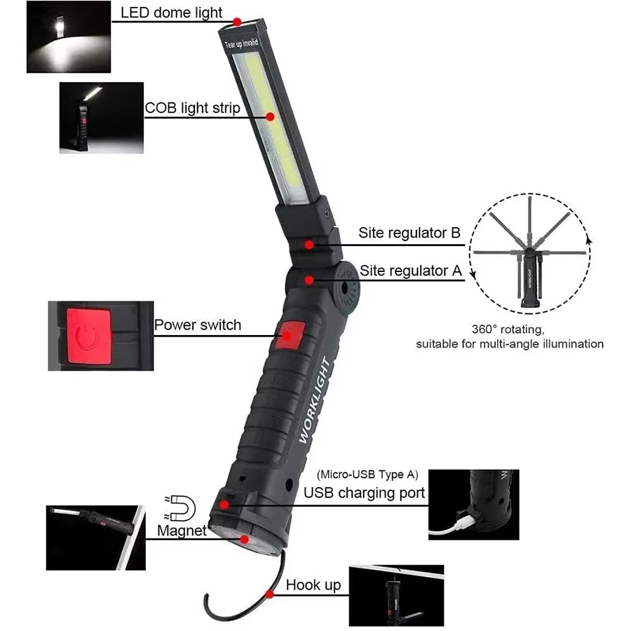 Draagbare LED-zaklamp met magn - Outdoor Camping Glamping recensie en prijs