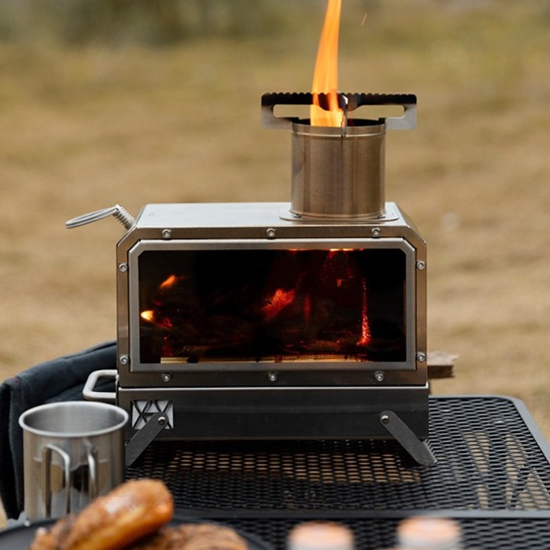 Roestvrijstalen vierkante hout - Cooking Outdoor Camping recensie en prijs