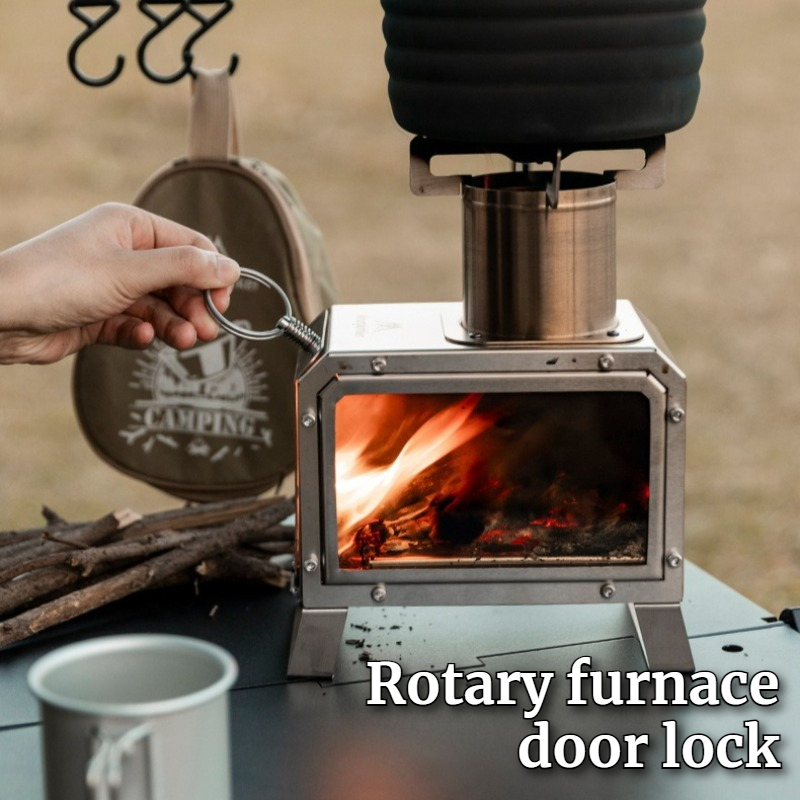Roestvrijstalen vierkante hout - Cooking Outdoor Camping recensie en prijs