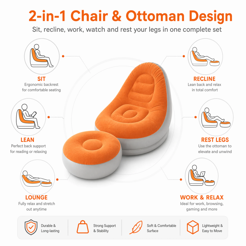 Opblaasbare Lazy Sofa Set met  - Outdoor Camping Outfit recensie en prijs