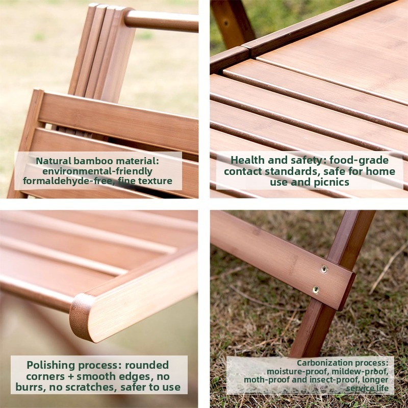 Draagbare bamboe opklapbare ve - Outdoor Camping Rentals recensie en prijs