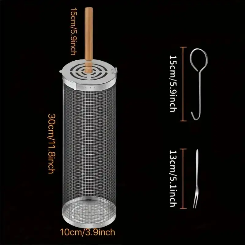 RVS BBQ Grillmand, Ronde Rolba - Outdoor Camping Grill recensie en prijs