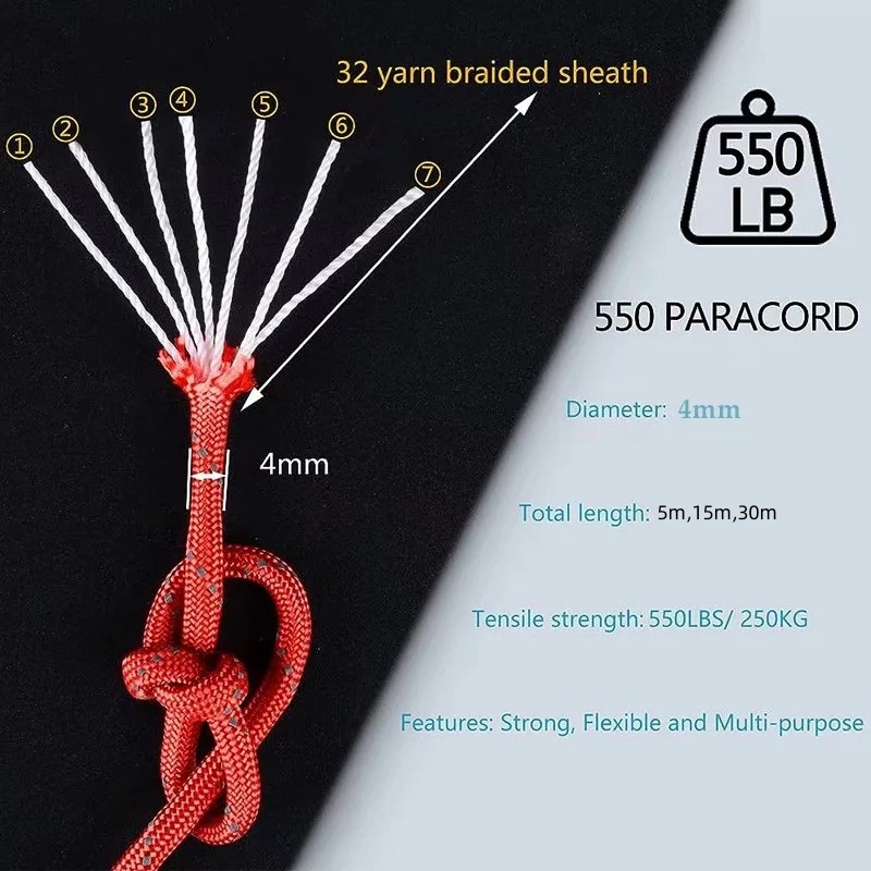 Reflecterend Paracord 550 Mili - Outdoor Camping Extension Cord recensie en prijs